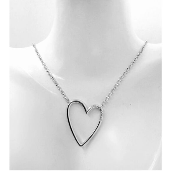 Kendra Scott NEW necklace - Ansley silver heart - Picture 5 of 11